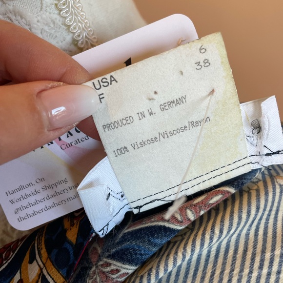 West German 2 Piece Floral Print 'Portara' Pleated Midi Skirt & Blouse Set - Picture 7 of 16